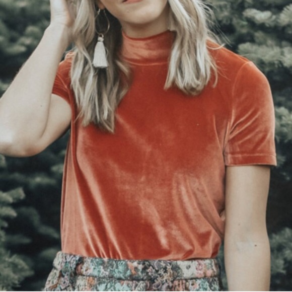 MADEWELL Velvet Mockneck Tee Sz XS - Picture 3 of 8